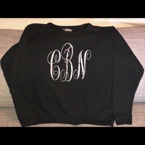 “CBN” Vinyl Monogram Sweatshirt